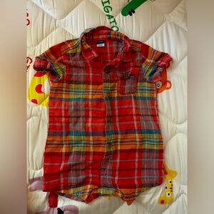Old Navy baby  plaid onsie
